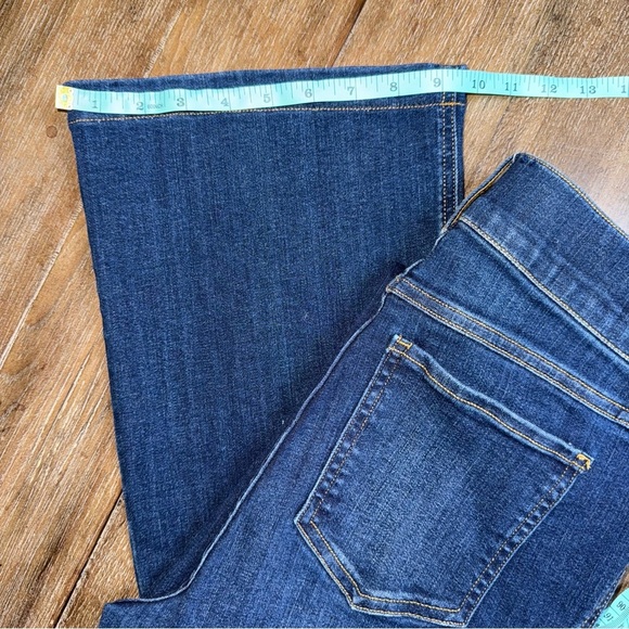 SPANX Flared Jeans Women's S 4/6 LONG TALL High Rise Dark Blue Jeans Pull On - Picture 3 of 9